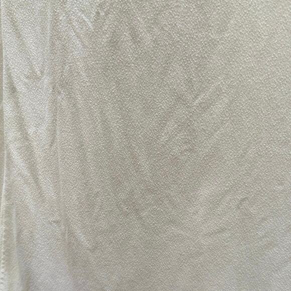 Vintage 1970s White Dress Rose Embroider Prairie Flutter Sleeve Nightgown Tie - Picture 11 of 16